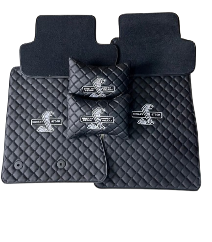 For All Shelby GT500 Car Floor Mats Set ( With 2 Pillow ) Custom fit Leather for all Shelby GT500 Series Waterproof Carpet Liner and 2 Pillow Set