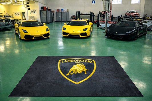 Lamborghini Premium Home, Garage & Display Carpet Mat – Non-Slip, Soft & Durable (59.1 × 86.6 Inch)