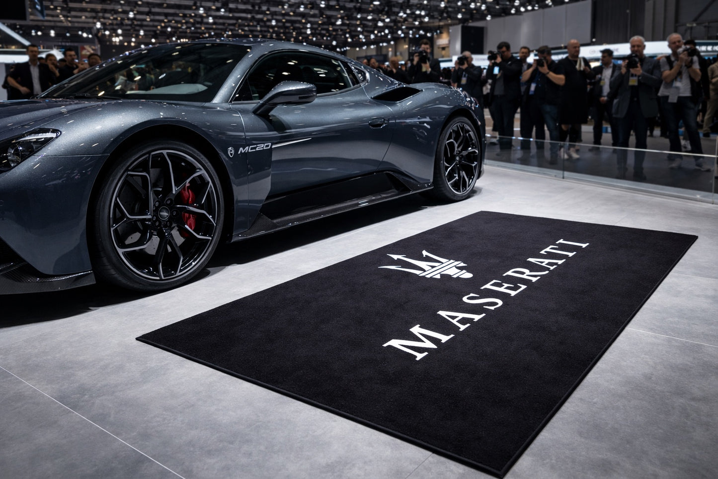 Maserati Premium Home, Garage & Display Carpet Mat – Non-Slip, Soft & Durable (59.1 × 86.6 Inch)