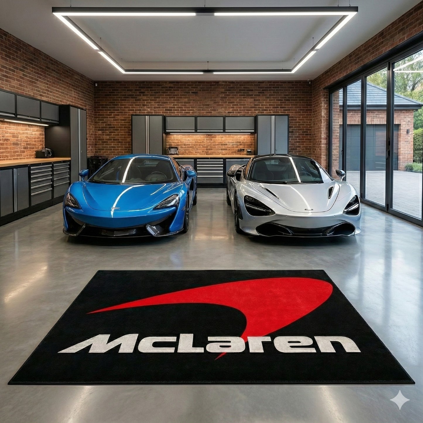 Mclaren Premium Home, Garage & Display Carpet Mat – Non-Slip, Soft & Durable (59.1 × 86.6 Inch)