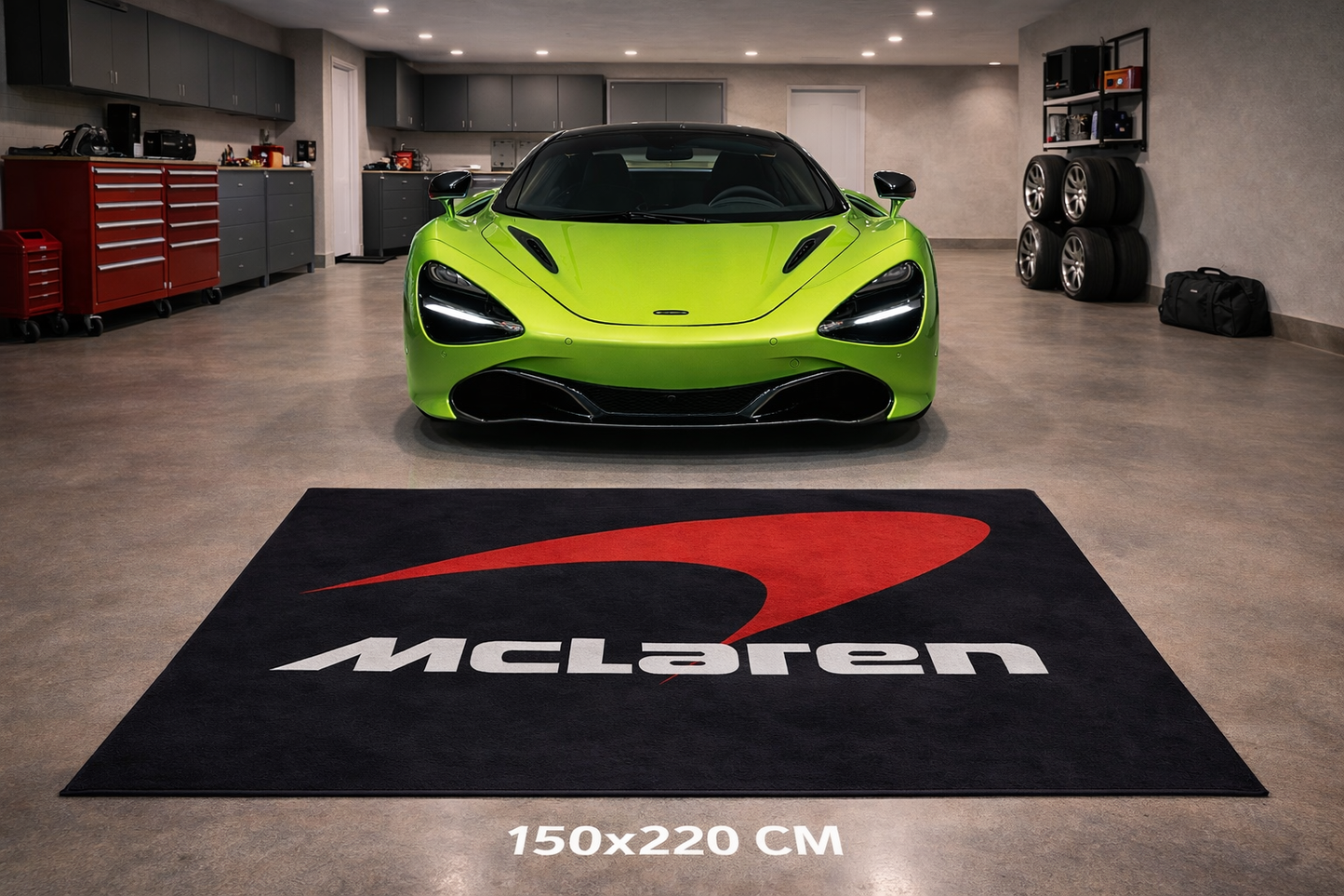 Mclaren Premium Home, Garage & Display Carpet Mat – Non-Slip, Soft & Durable (59.1 × 86.6 Inch)